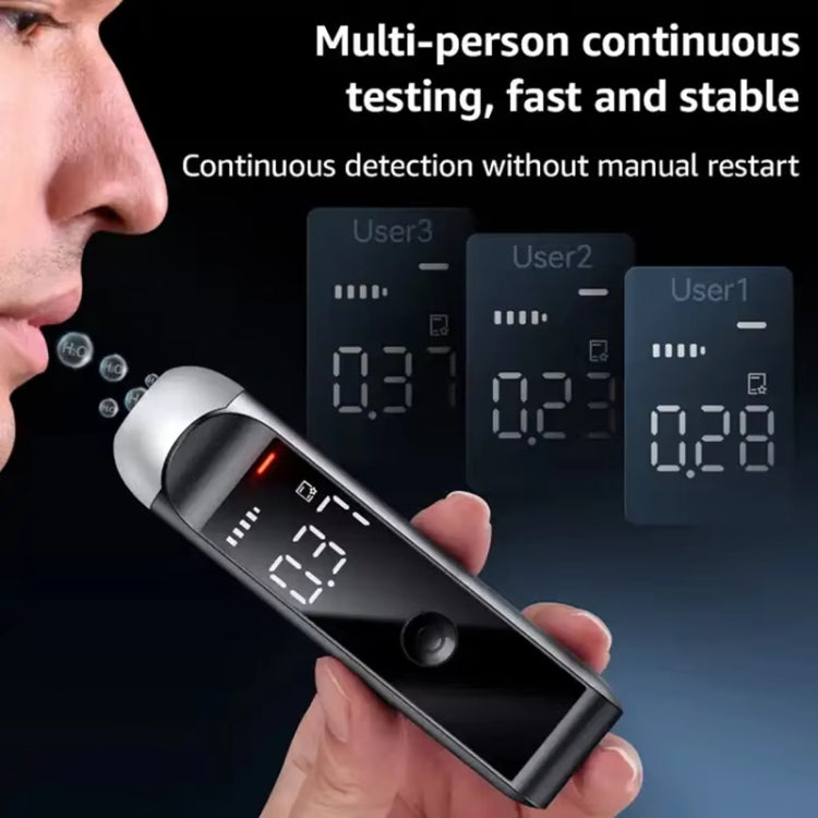 Portable Digital Alcohol Tester Breathalyzer Rechargeable Alcohol Test Tool