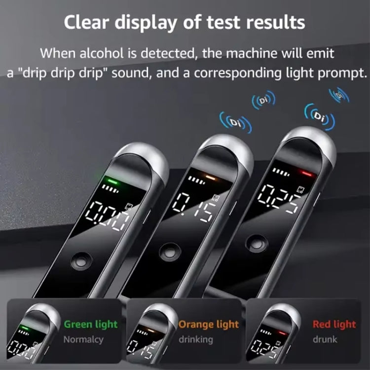 Portable Digital Alcohol Tester Breathalyzer Rechargeable Alcohol Test Tool