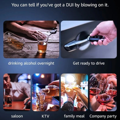 Portable Digital Alcohol Tester Breathalyzer Rechargeable Alcohol Test Tool