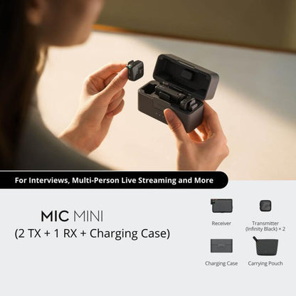 Original 2 TX + 1 RX + Charging Case For DJI Mic Mini