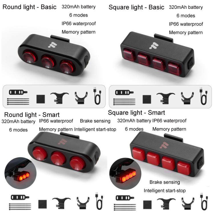 WEST BIKING Bicycle Night Riding Long Endurance Warning Brake Taillight
