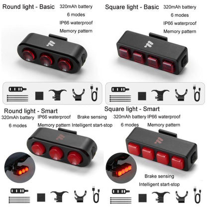 WEST BIKING Bicycle Night Riding Long Endurance Warning Brake Taillight