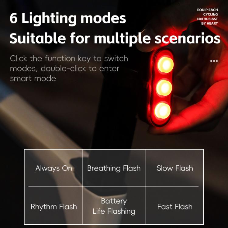 WEST BIKING Bicycle Night Riding Long Endurance Warning Brake Taillight