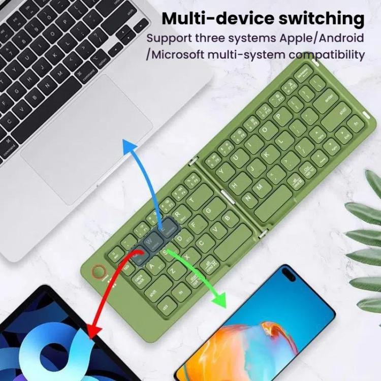 B023 Two Folding Portable Mini Wireless Bluetooth Keyboard Cell Phone Laptop Notebook Office Keyboard