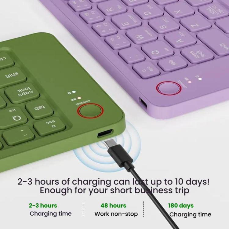 B023 Two Folding Portable Mini Wireless Bluetooth Keyboard Cell Phone Laptop Notebook Office Keyboard