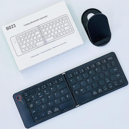 B023 Two Folding Portable Mini Wireless Bluetooth Keyboard Cell Phone Laptop Notebook Office Keyboard