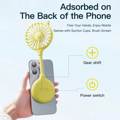 Mini Suction Cup Fan USB Rechargeable Desktop Portable Folding Fan