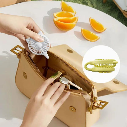 Mini Suction Cup Fan USB Rechargeable Desktop Portable Folding Fan