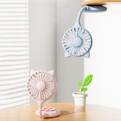 Mini Suction Cup Fan USB Rechargeable Desktop Portable Folding Fan