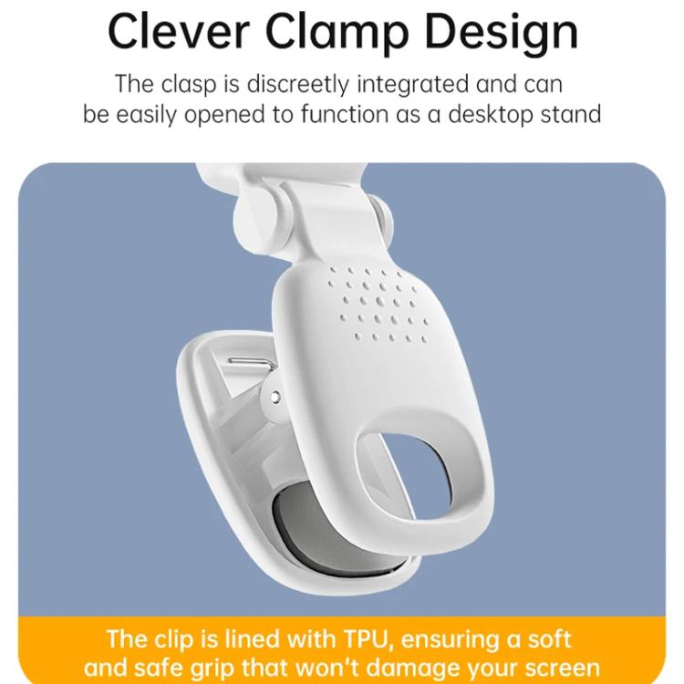 Clip-On Selfie Ring Light with Mirror Rechargeable Portable Makeup Light 3 Adjustable Color Temperatures