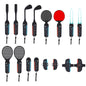 KJH 16-in-1 Motion Sports Kit for Nintendo Switch 2 Joy-Con Detachable Grips with Tennis Racket, Golf Club, Baseball Bat