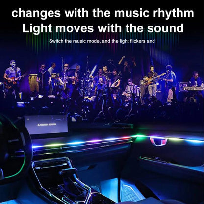 3 Control App Remote Control Colorful Car Interior Ambient Lighting Modified LED Acrylic USB Car Ambient Lighting