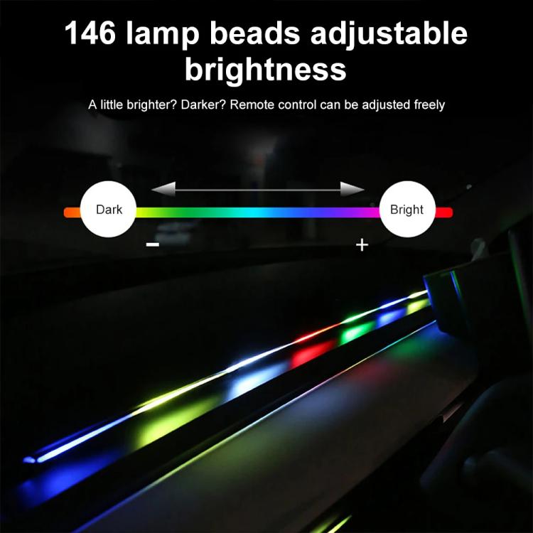 3 Control App Remote Control Colorful Car Interior Ambient Lighting Modified LED Acrylic USB Car Ambient Lighting