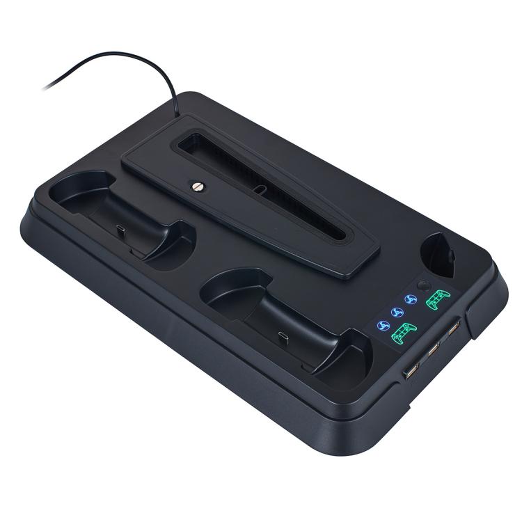 For PS5 Pro / PS5 Slim / PS5 Multifunctional Cooling Base With Dual Handle Charging Dock