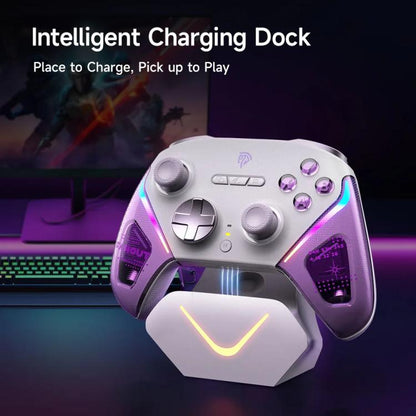 EasySMX D10 Wireless Gaming Controller with Dual-Mode Triggers & TMR Hall Effect Joysticks Charging Dock for PC/Switch/Phone/Steam