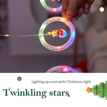 10pcs /Set Christmas Curtain Lights Holiday Decoration String Lights Leather String Christmas Ambiance Decoration Ball Lights