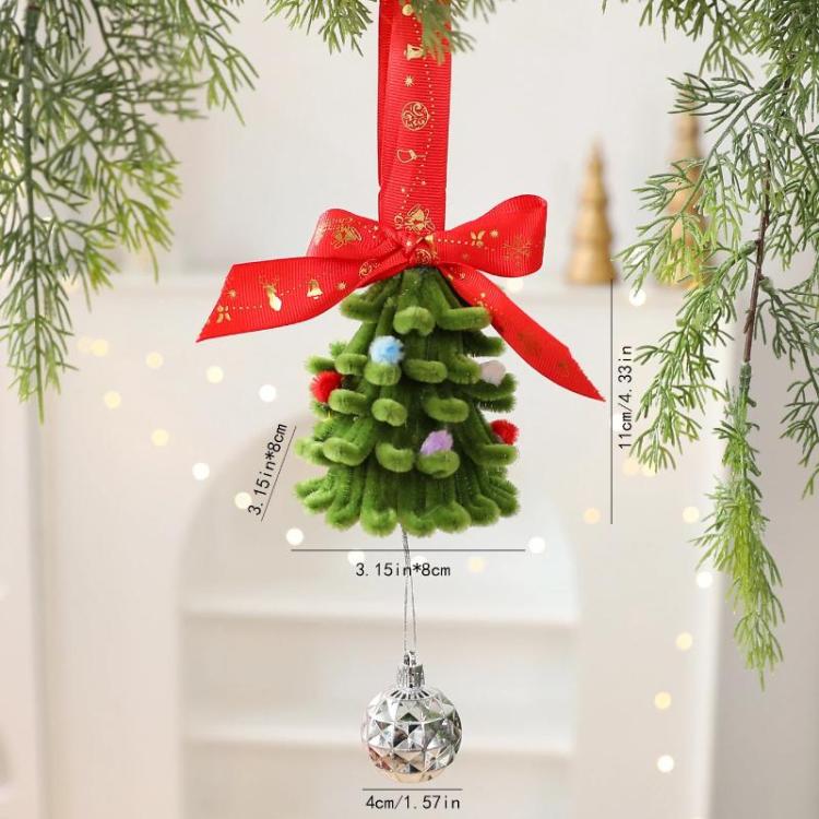 Pipe Cleaner Mini Christmas Tree Decoration Christmas Home Tabletop Decoration