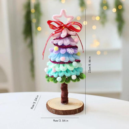 Pipe Cleaner Mini Christmas Tree Decoration Christmas Home Tabletop Decoration