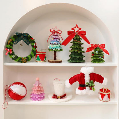 Pipe Cleaner Mini Christmas Tree Decoration Christmas Home Tabletop Decoration
