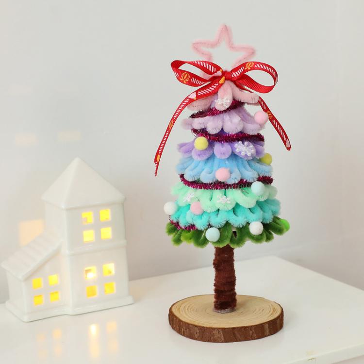 Pipe Cleaner Mini Christmas Tree Decoration Christmas Home Tabletop Decoration