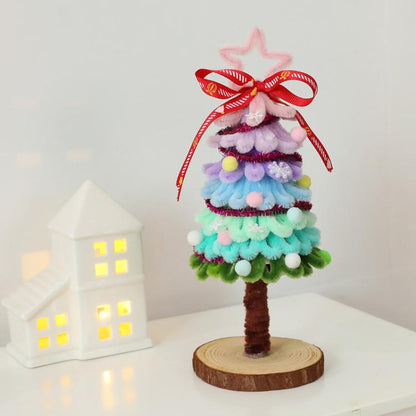 Pipe Cleaner Mini Christmas Tree Decoration Christmas Home Tabletop Decoration