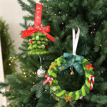 Pipe Cleaner Mini Christmas Tree Decoration Christmas Home Tabletop Decoration